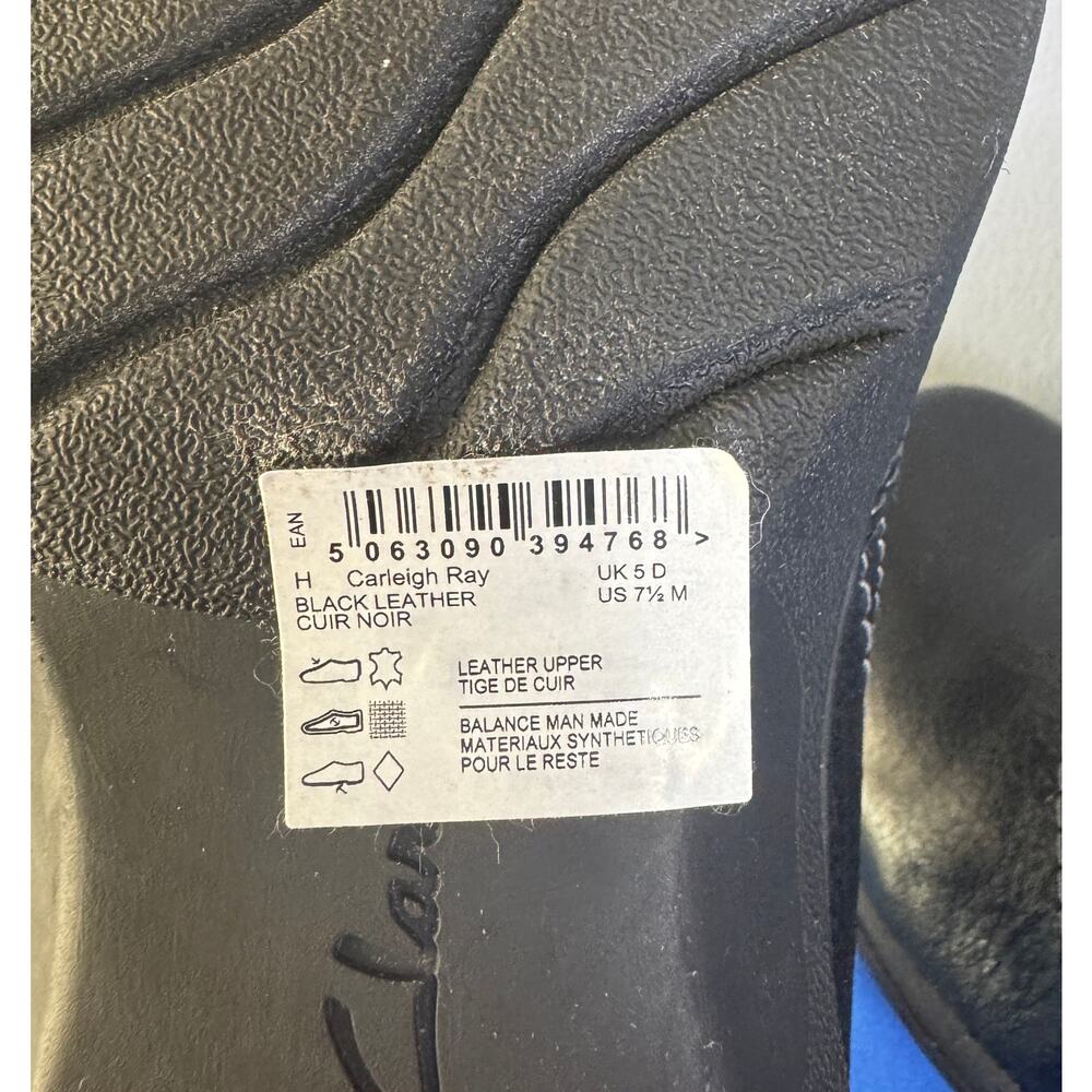 Clarks Women's Carleigh Ray side-zip shoes in Black - 7 1/2 M - Picture 5 of 5